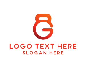 Orange - Kettlebell Fitness Letter G logo design