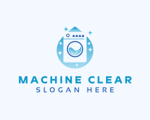 Washing Machine Laundry logo design