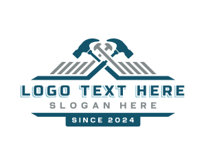 Carpentry - Hammer Roofing Construction logo design