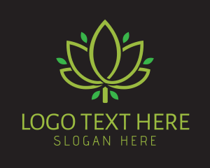 Herb Marijuana Therapy  logo design
