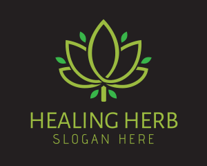 Herb Marijuana Therapy  logo design