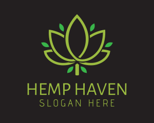 Herb Marijuana Therapy  logo design