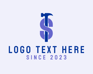 Technician - Renovation Hammer Letter S logo design