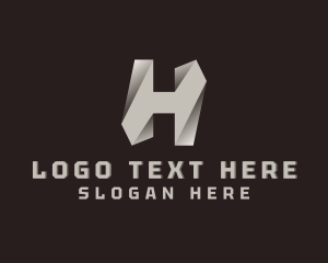 Letter H - Fabrication Metalworks Letter H logo design