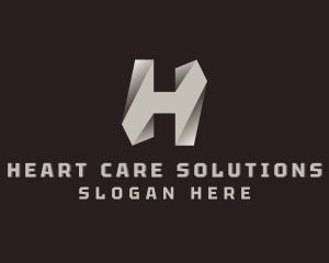 Fabrication Metalworks Letter H logo design