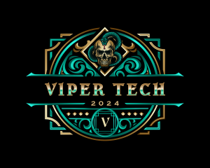 Premium Skull Viper logo design