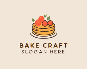 Cherry Pancake Pastry logo design