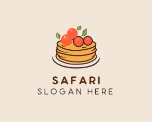 Baklava - Cherry Pancake Pastry logo design