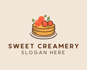 Cherry Pancake Pastry logo design