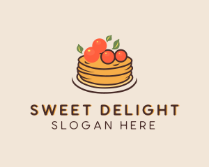 Cherry Pancake Pastry logo design