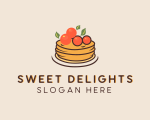 Cherry Pancake Pastry logo design