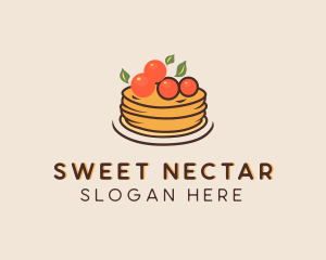 Cherry Pancake Pastry logo design