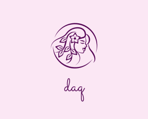 Plastic Surgery - Female Floral Hairstyle logo design
