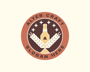 Wheat Beer Brewery logo design