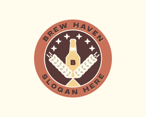 Wheat Beer Brewery logo design