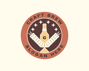 Wheat Beer Brewery logo design