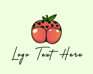 Fruit - Sexy Peach Underwear logo design
