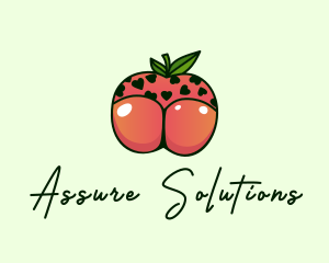 Ass - Sexy Peach Underwear logo design