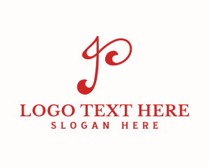 Company - Upscale Handwritten Letter P logo design