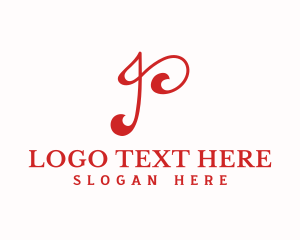 Logistics - Upscale Handwritten Letter P logo design