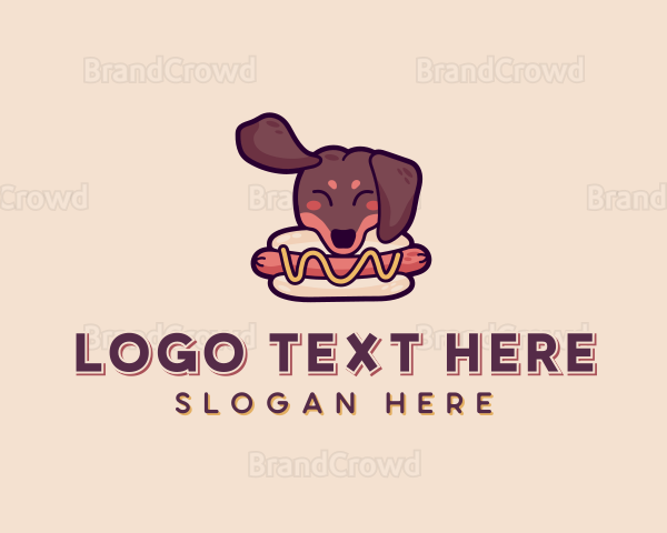 Dachshund Hotdog Sausage Logo