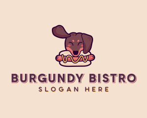 Dachshund Hotdog Sausage logo design