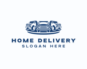 Pickup Truck Transport logo design