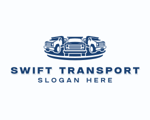 Pickup Truck Transport logo design