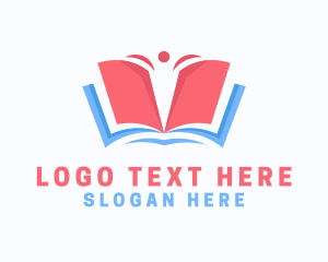 Learning Center - Book Learning Education logo design