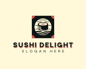 Japanese Maki Sushi logo design