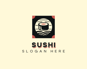 Japanese Maki Sushi logo design