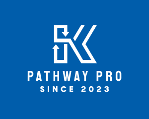 Route - Arrow Letter K Company logo design