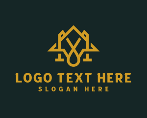 Symbol - Elegant Polygon Letter M logo design