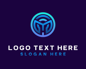 Startup - Digital Business Letter M logo design
