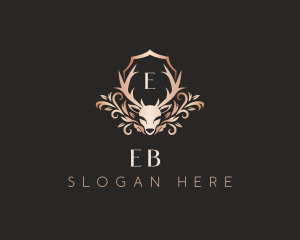 Luxury Floral Deer Logo