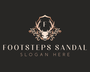 Luxury Floral Deer logo design