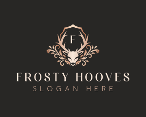 Luxury Floral Deer logo design