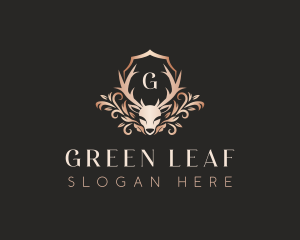 Luxury Floral Deer logo design