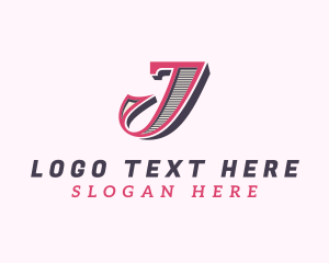 Retro - Fashion Tailoring Boutique Letter J logo design