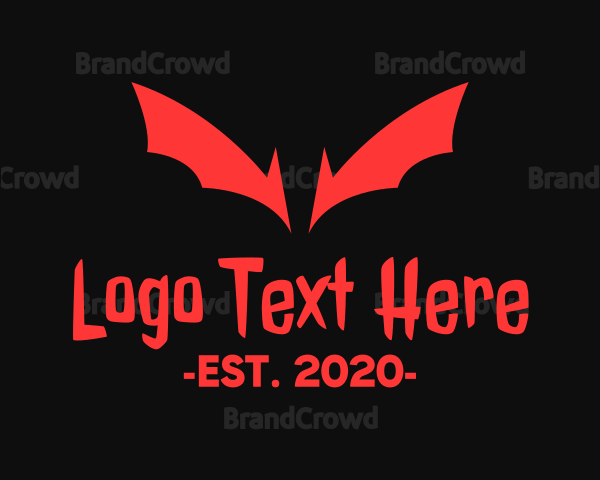 Horror Bat Wings Logo