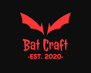 Horror Bat Wings logo design