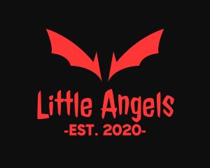 Letter Ld - Horror Bat Wings logo design