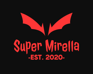 Wild Animal - Horror Bat Wings logo design