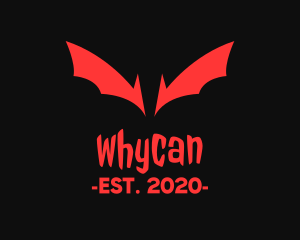 Scary - Horror Bat Wings logo design