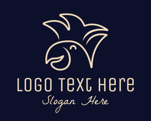 Scribble - Beige Cockatoo Bird logo design