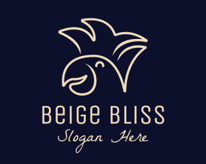 Beige - Beige Cockatoo Bird logo design