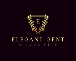 Elegant Wreath Ornament logo design