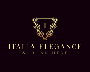 Elegant Wreath Ornament logo design