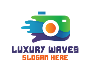 Melting Wave Camera logo design