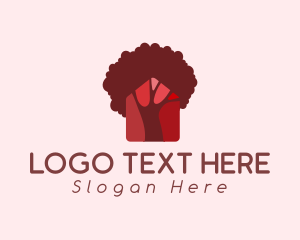 Negative Space - Red Tree House logo design